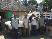 Farmers from Cozoaltepec at blockade