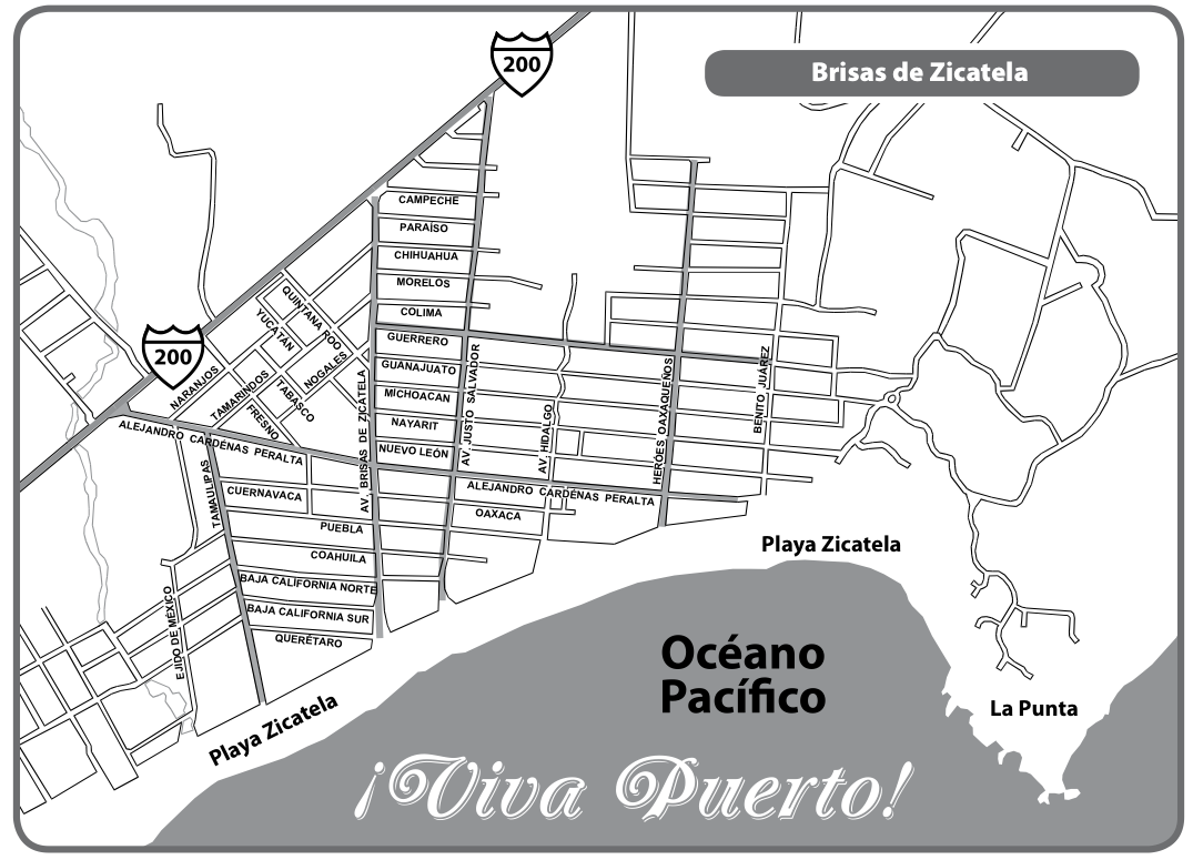 Map Puerto Escondido: La Punta